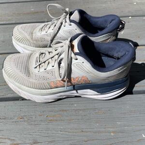 Hoka women’s  Gray and Navy Running Shoes